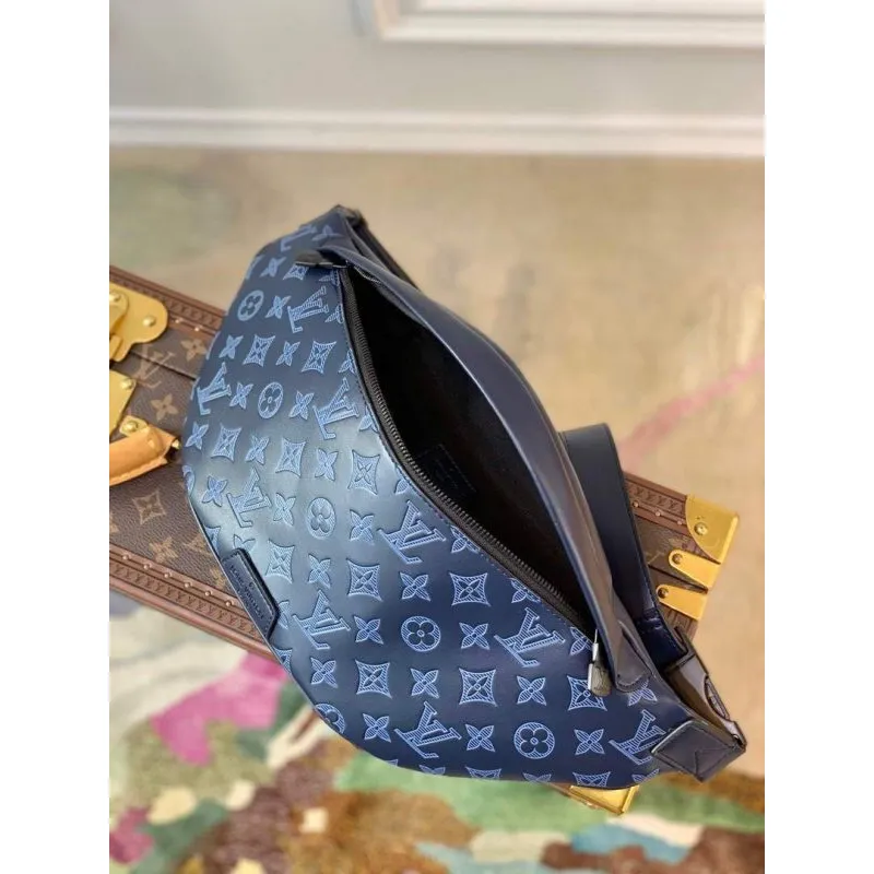LV M45729 Louis Vuitton Discovery Bumbag PM Námořnická modrá
