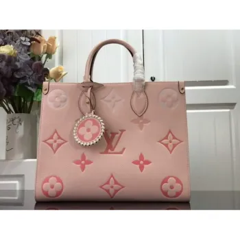 LV M45717 Louis Vuitton Onthego MM Kabelka Krémová/Safránová
