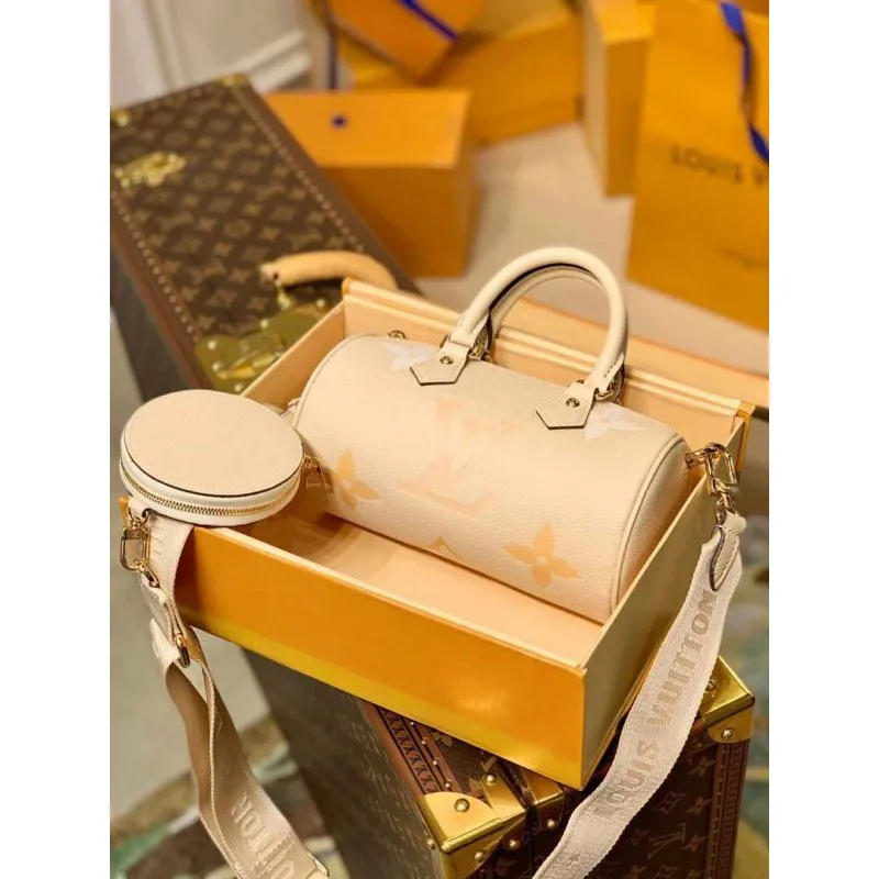 LV M45708 Louis Vuitton Papillon BB Taška Krémová Šafrán