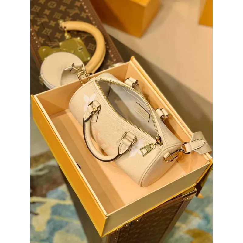 LV M45708 Louis Vuitton Papillon BB Taška Krémová Šafrán