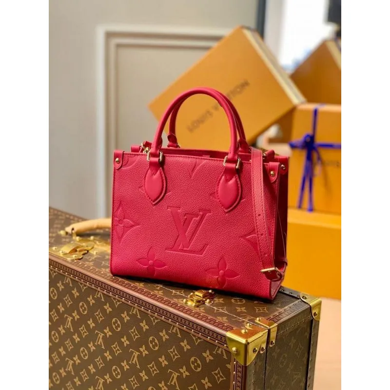 LV M45660 Louis Vuitton Onthego Pm Tote M45653 Taška Červená