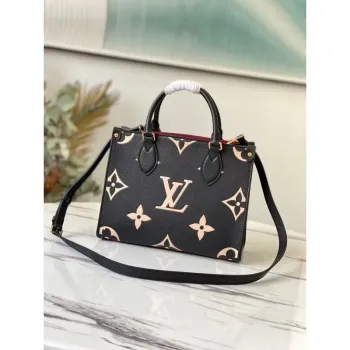 LV M45659 Louis Vuitton M45654 Onthego Pm Tote Bag Černá