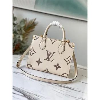 LV M45654 Louis Vuitton Onthego Pm Tote M45659 Taška Krémová