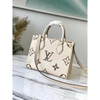 LV M45654 Louis Vuitton Onthego Pm Tote M45659 Taška Krémová
