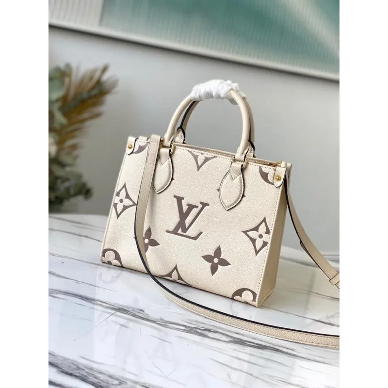 LV M45654 Louis Vuitton Onthego Pm Tote M45659 Taška Krémová