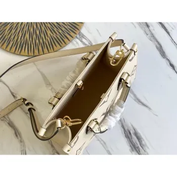 LV M45654 Louis Vuitton Onthego Pm Tote M45659 Taška Krémová