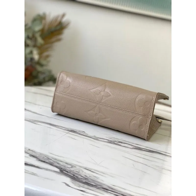 LV M45653 Louis Vuitton Onthego Pm Tote M45660 Taška Béžová a Šedá