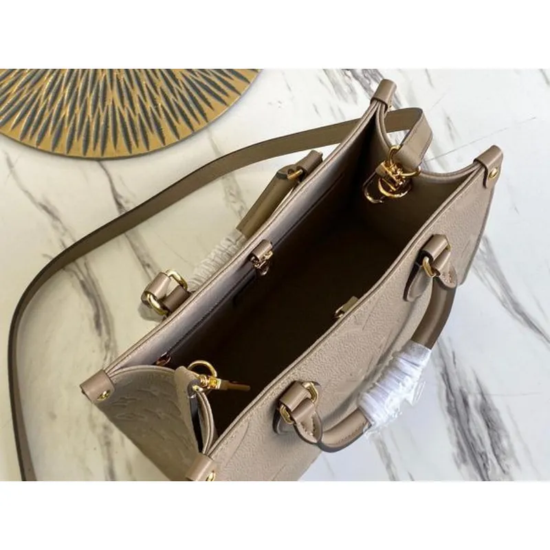 LV M45653 Louis Vuitton Onthego Pm Tote M45660 Taška Béžová a Šedá