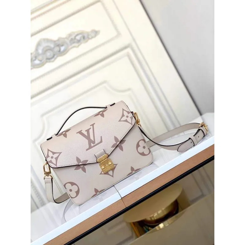 LV M45596 Louis Vuitton Pochette Métis M45773 Taška Krémová Růžová