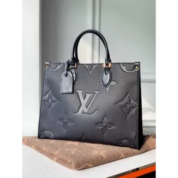 LV M45595 Louis Vuitton Onthego MM M45660 Taška Monogram Empreinte Kůže Černá