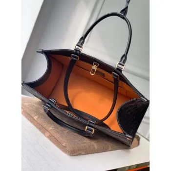 LV M45595 Louis Vuitton Onthego MM M45660 Taška Monogram Empreinte Kůže Černá