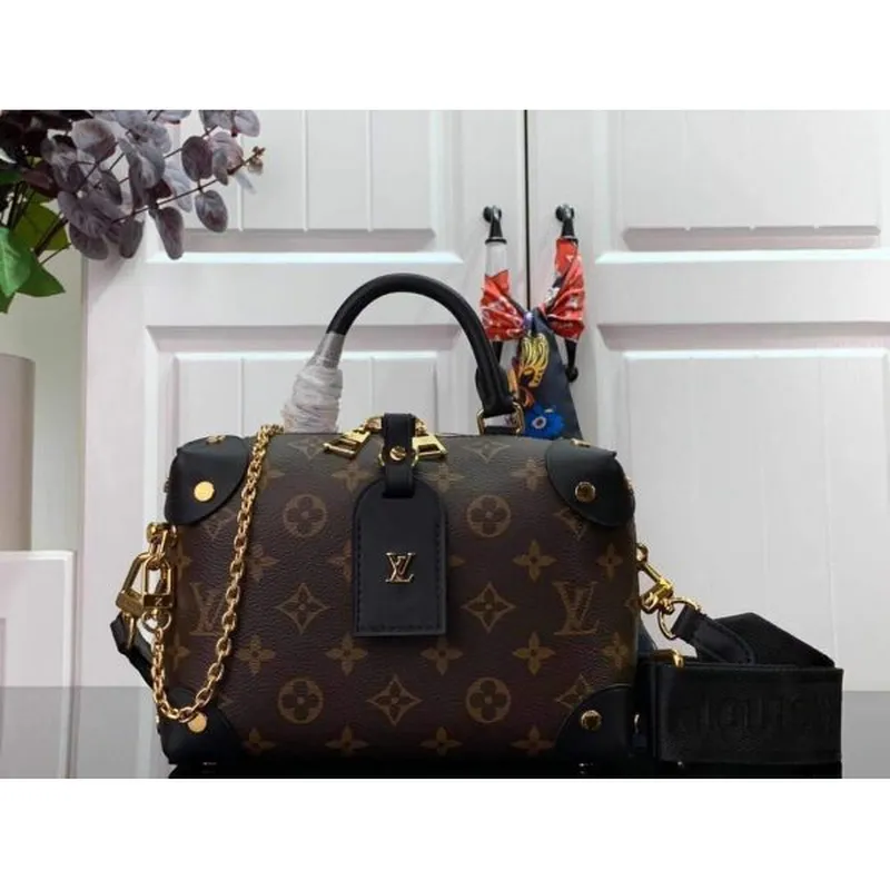 LV M45571 Louis Vuitton Petite Malle Souple Taška Monogram Černá