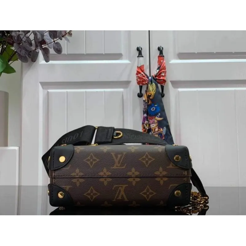 LV M45571 Louis Vuitton Petite Malle Souple Taška Monogram Černá