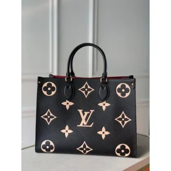 LV M45495 Louis Vuitton ONTHEGO MM Taška M45494 Černá a Béžová