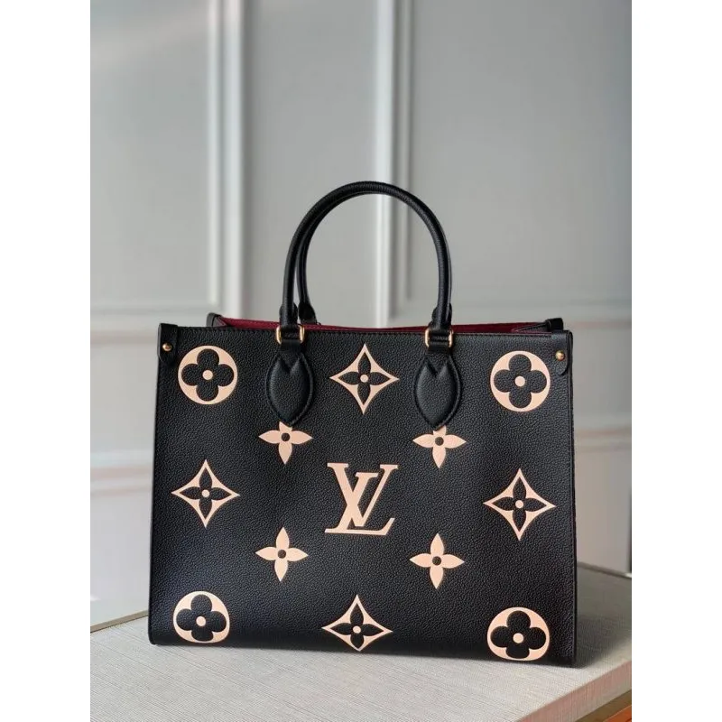 LV M45495 Louis Vuitton ONTHEGO MM Taška M45494 Černá a Béžová
