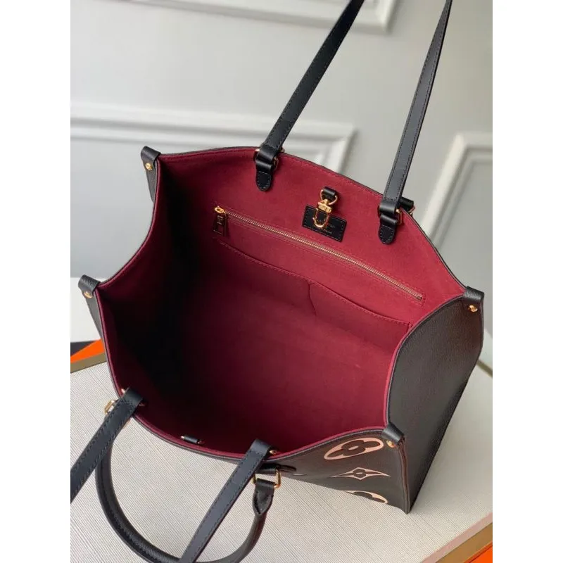 LV M45495 Louis Vuitton ONTHEGO MM Taška M45494 Černá a Béžová