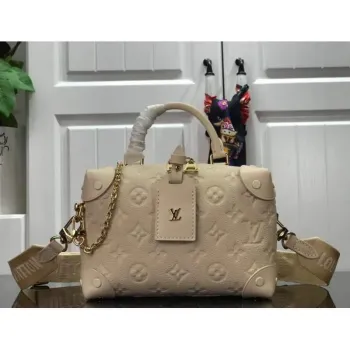LV M45394 Louis Vuitton Petite Malle Souple Taška M45393 Kůže Krémová