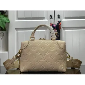 LV M45394 Louis Vuitton Petite Malle Souple Taška M45393 Kůže Krémová