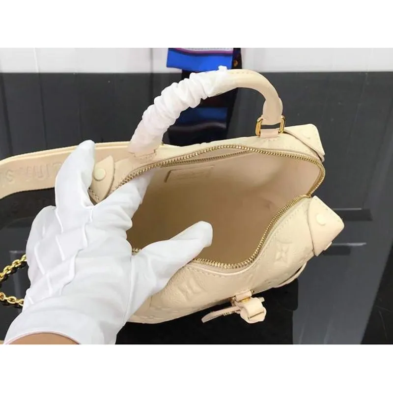 LV M45394 Louis Vuitton Petite Malle Souple Taška M45393 Kůže Krémová