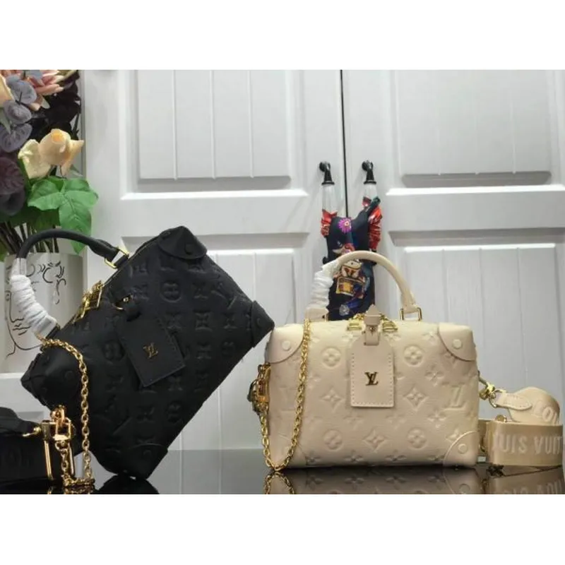 LV M45394 Louis Vuitton Petite Malle Souple Taška M45393 Kůže Krémová