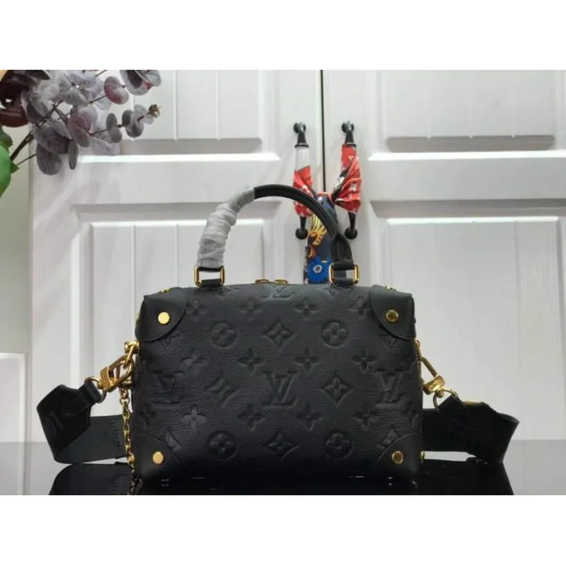 LV M45393 Louis Vuitton Petite Malle Souple Taška M45394 Kůže Černá