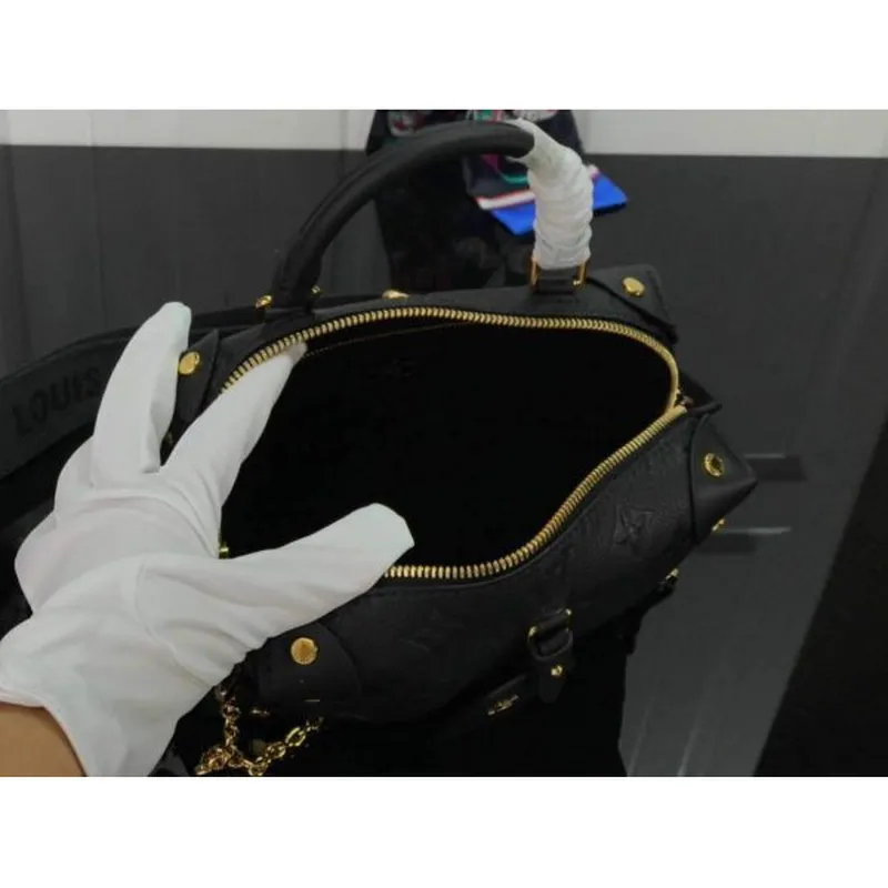 LV M45393 Louis Vuitton Petite Malle Souple Taška M45394 Kůže Černá