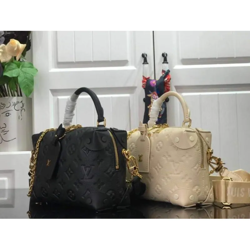 LV M45393 Louis Vuitton Petite Malle Souple Taška M45394 Kůže Černá