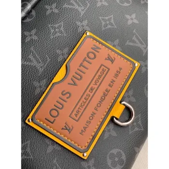LV M45217 Louis Vuitton Gaston Labels Besace Zippee Střední messenger taška Černá