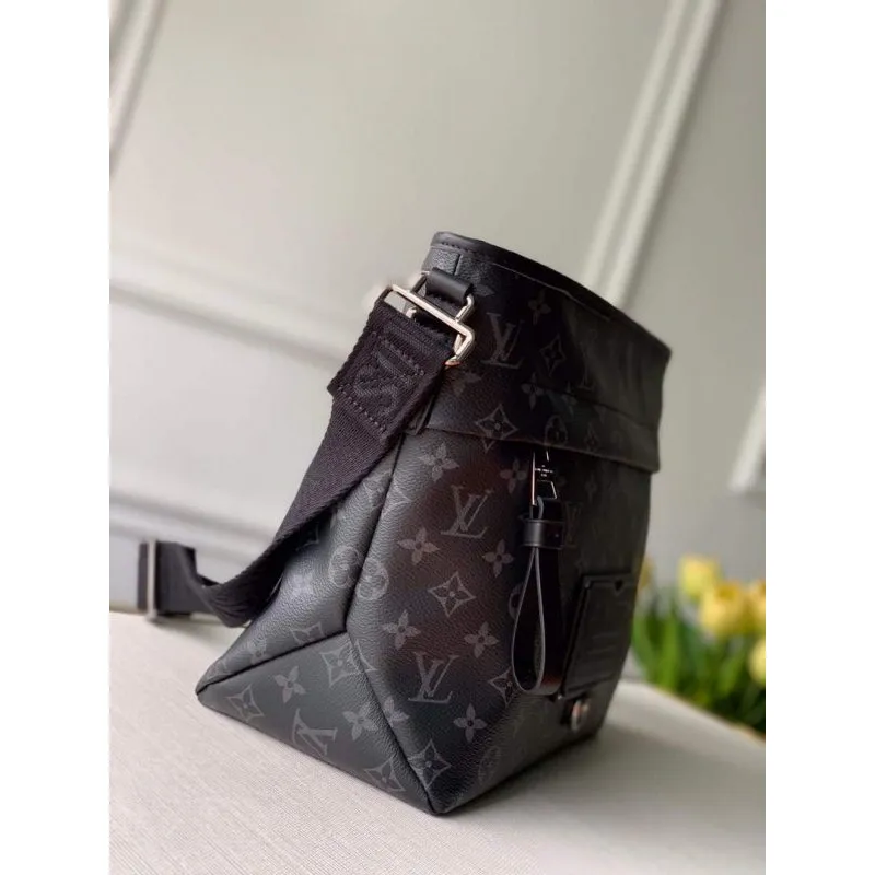 LV M45216 Louis Vuitton Besace Zippee Střední Messenger Taška Černá