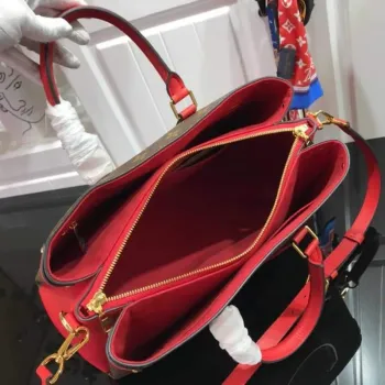 LV M44898 Louis Vuitton Soufflot MM Taška M44817 Monogram Plátno Červená