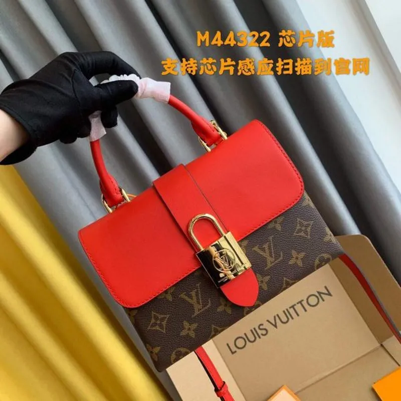 LV M44322 Louis Vuitton Locky BB Monogram Červená M44321 Taška