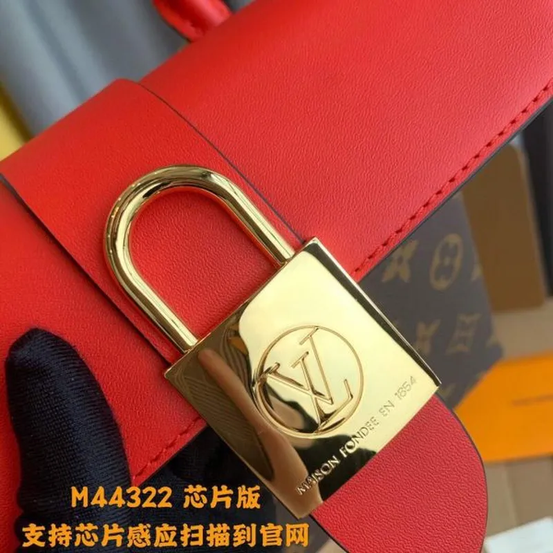 LV M44322 Louis Vuitton Locky BB Monogram Červená M44321 Taška
