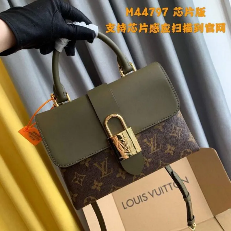 LV M44080 Louis Vuitton Locky BB Monogram Zelená M44654 Taška