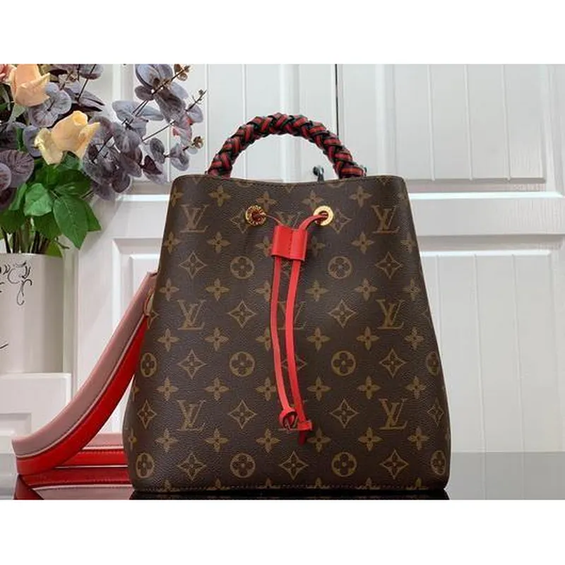LV M44021 Louis Vuitton M44022 NéONOé Kabelka přes rameno Červená