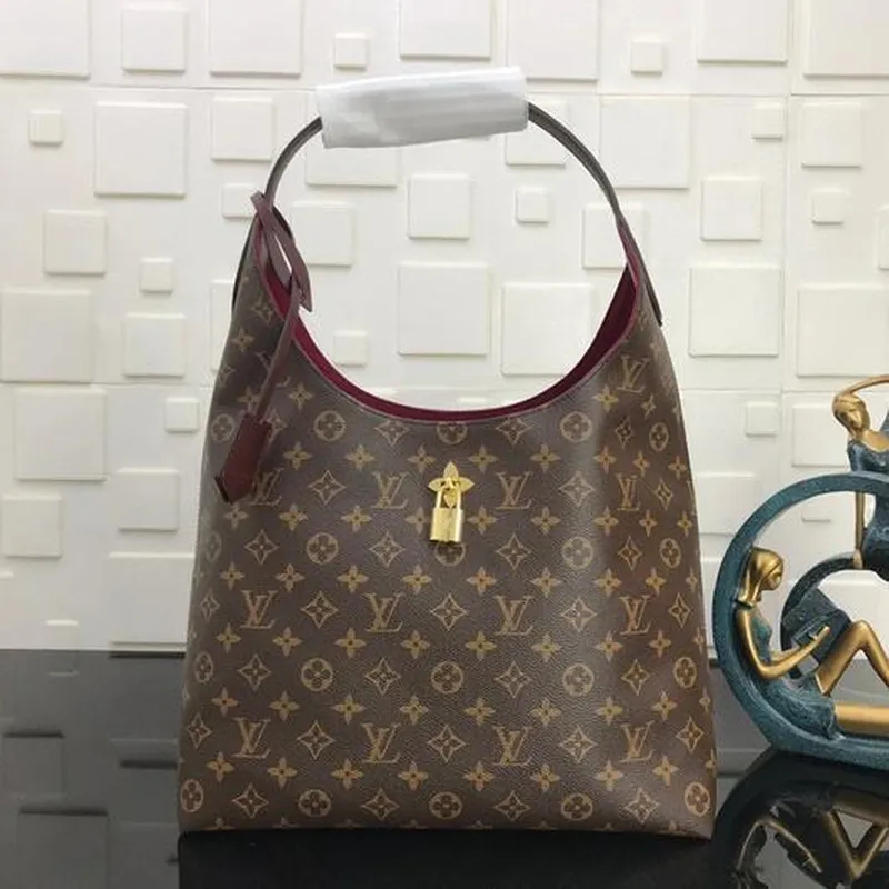 LV M43546 Louis Vuitton M43630 Lockme Hobo Monogram Taška M43769 Vínově červená