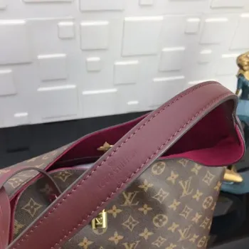 LV M43546 Louis Vuitton M43630 Lockme Hobo Monogram Taška M43769 Vínově červená
