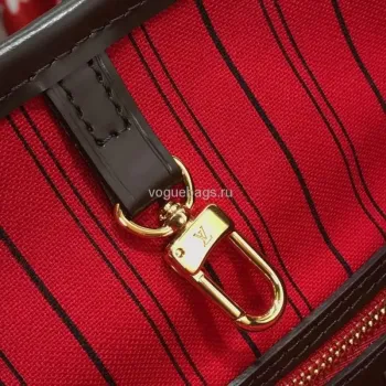 LV M41359 Louis Vuitton Neverfull PM Damier Ebene M41245 Taška Červená
