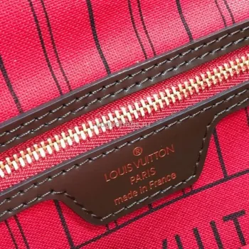 LV M41359 Louis Vuitton Neverfull PM Damier Ebene M41245 Taška Červená