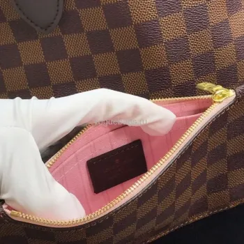 LV M41359 Louis Vuitton Neverfull PM Damier Ebene M41245 Taška Růžová