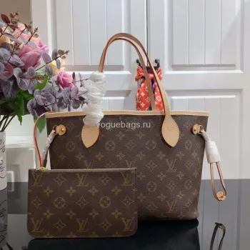 LV M41245 Louis Vuitton Neverfull PM Monogram N41362 Taška Béžová