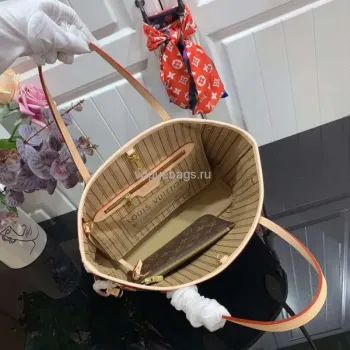 LV M41245 Louis Vuitton Neverfull PM Monogram N41362 Taška Béžová