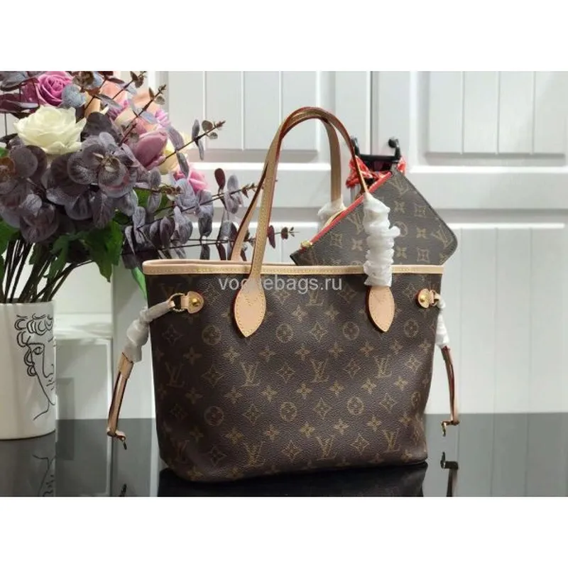LV M41245 Louis Vuitton N41362 Neverfull PM Monogram Taška Červená