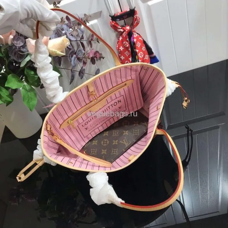 LV M41245 Louis Vuitton N41362  Neverfull PM Monogram Taška Růžová