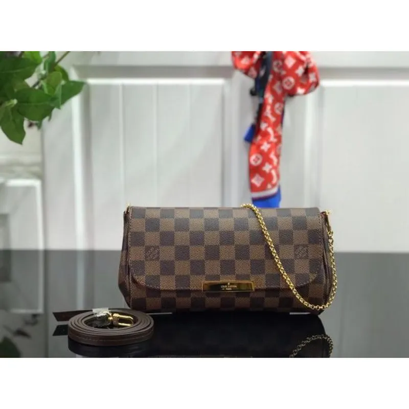 LV M40718 Louis Vuitton Favorite Mm M40717 Kabelka Damier Ebene Canvas