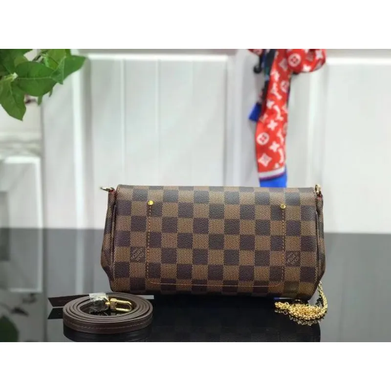 LV M40718 Louis Vuitton Favorite Mm M40717 Kabelka Damier Ebene Canvas