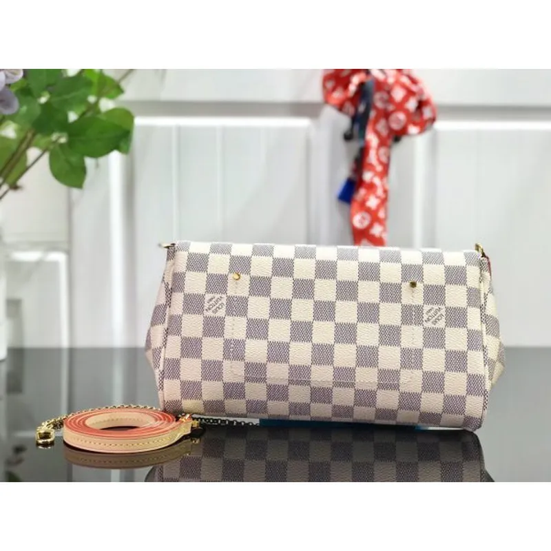 LV M40718 Louis Vuitton Favorite Mm M40717 Kabelka Damier Azur Plátno