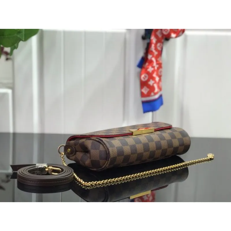 LV M40717 Louis Vuitton Favorite Pm M40718 Kabelka Damier Ebene Canvas