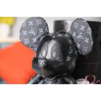 LV Louis Vuitton X Mickey Mouse Plyšová taška Monogram Černá