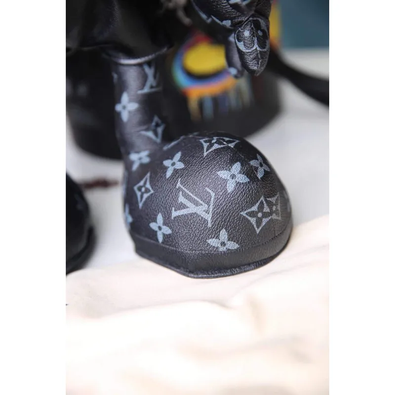 LV Louis Vuitton X Mickey Mouse Plyšová taška Monogram Černá