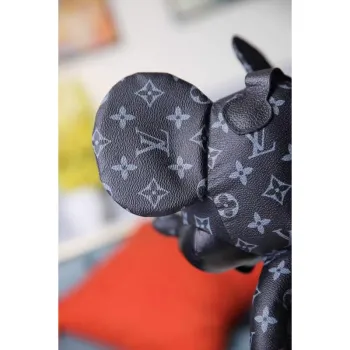 LV Louis Vuitton X Mickey Mouse Plyšová taška Monogram Černá